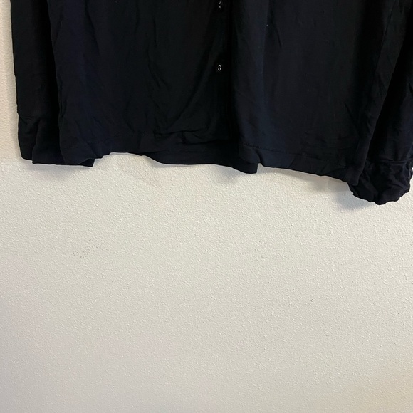 Skims Black Button Front Pajama Top M - Picture 7 of 9
